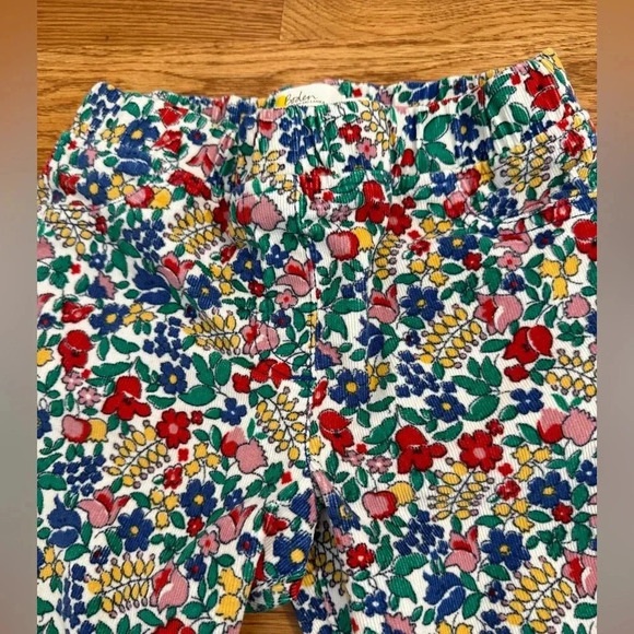 Mini Boden Liberty Floral Skinny Pull On Leggings Corduroy Pants Girls size 8Y - Picture 2 of 7